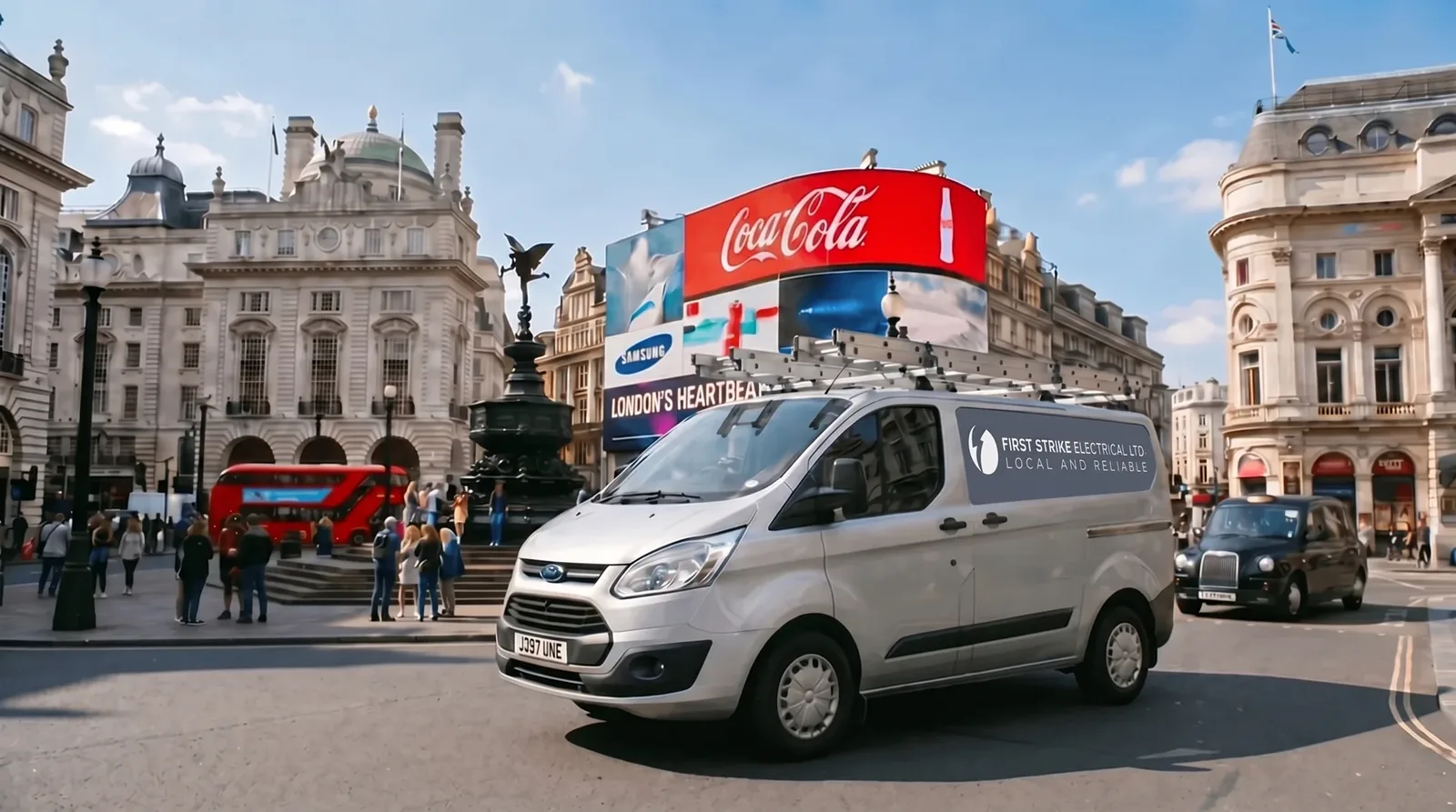First Strike Electrical van on a London street